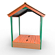 картинка Детская деревянная песочница с крышей "Вега" от магазина Лазалка