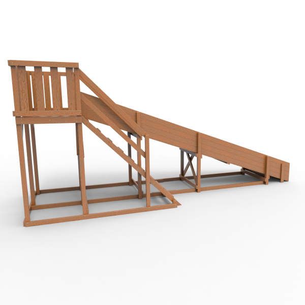 Детская площадка - деревянная горка Пикник "Зима №3" Оптимус