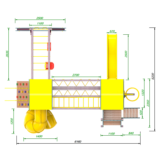 картинка  Детская площадка Пикник «Лила» Кракен Компакт от магазина Лазалка