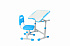 Комплект парта и стул-трансформеры FunDesk Sole ll Blue (голубой)
