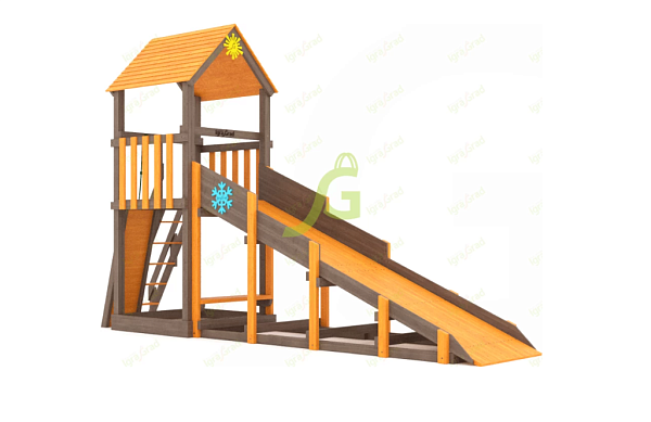 картинка Всесезонная площадка IgraGrad С Tower со скалодромом SF1 от магазина Лазалка