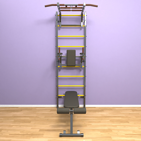 картинка Шведская стенка "LittleSport" Long 3.0 (черный*желтый) от магазина Лазалка