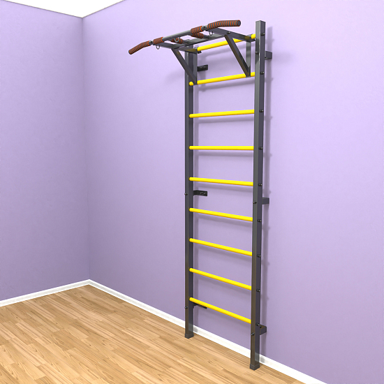 картинка Шведская стенка "LittleSport" Pull-Up (черный*желтый) от магазина Лазалка