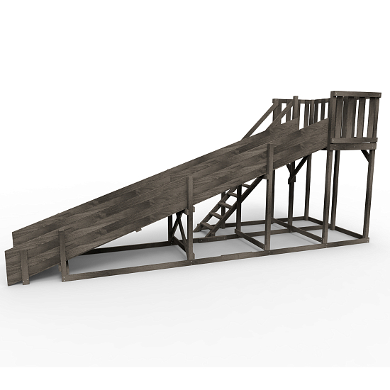 Детская площадка - деревянная горка Пикник "Зима №3" Black