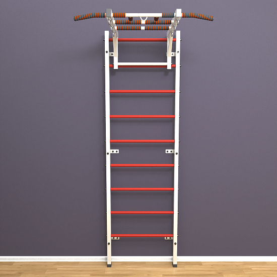 картинка Шведская стенка "LittleSport" Long (белый*красный) от магазина Лазалка