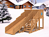 Деревянная зимняя горка "IgraGrad Snow Fox", скат 4 м