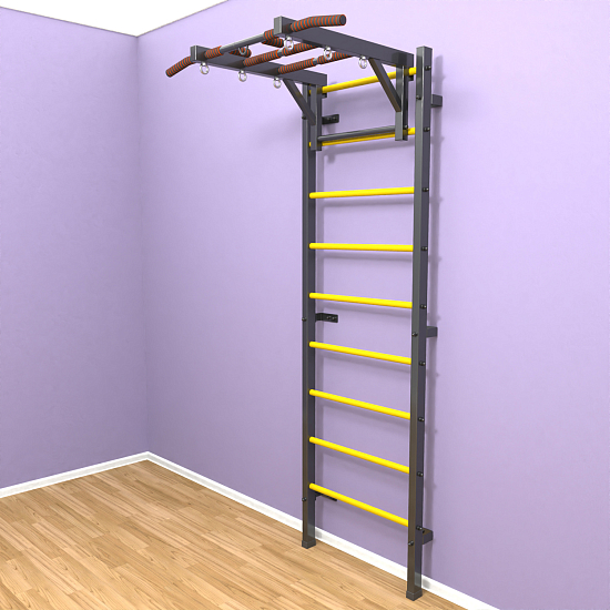 картинка Шведская стенка "LittleSport" Long (черный*желтый) от магазина Лазалка