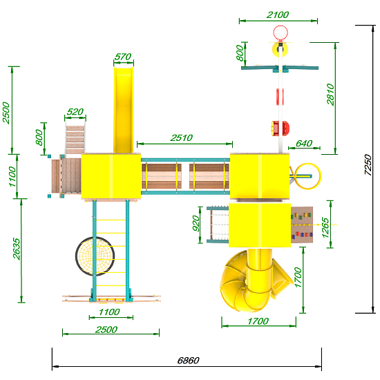 Детская площадка Пикник "Лэйк" Стэйдж Бонд с трубой