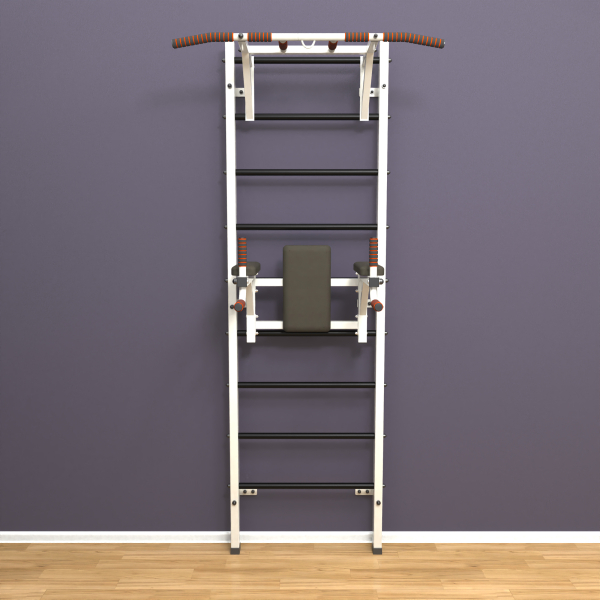 Шведская стенка «LittleSport» White Pull-Up 2.0 черные ступени