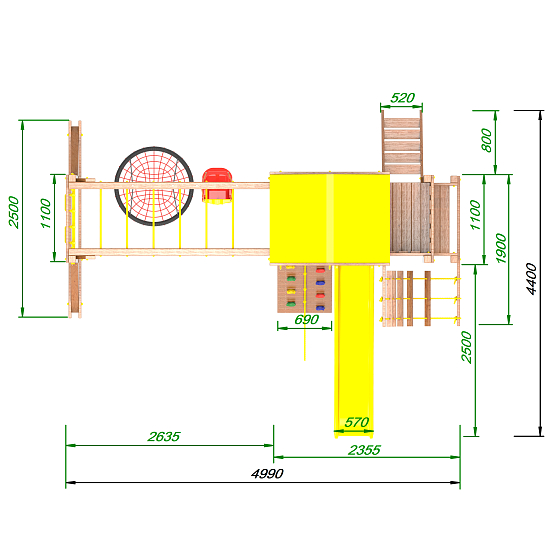 картинка Детская площадка Пикник «Оптимус» Макси Руфер с гнездом от магазина Лазалка