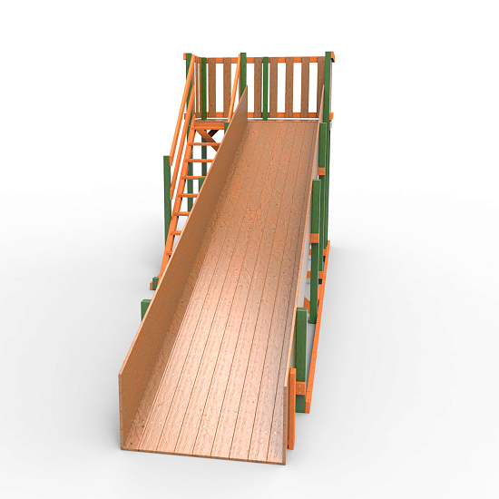 Детская площадка - деревянная горка Пикник "Зима №3" Вега