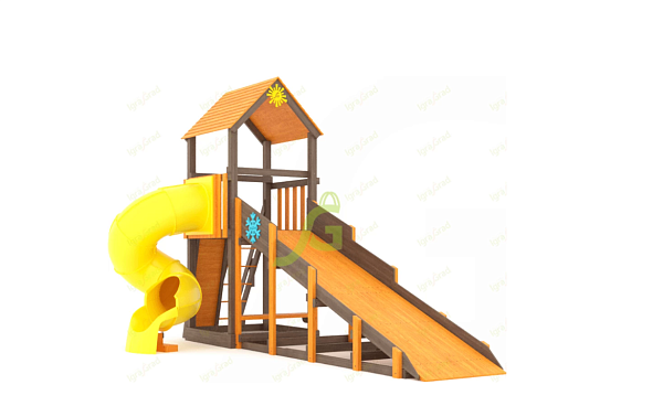 картинка Всесезонная площадка IgraGrad С Tower с трубой SF от магазина Лазалка