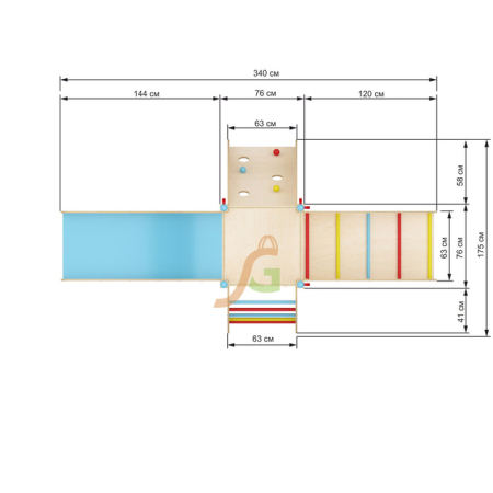 Детская домашняя площадка IgraGrad 2