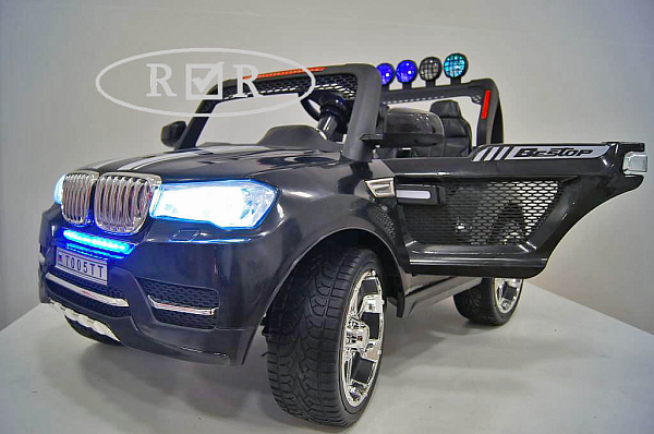 Электромобиль детский RiverToys BMW T005TT с дистанционным управлением (черный)