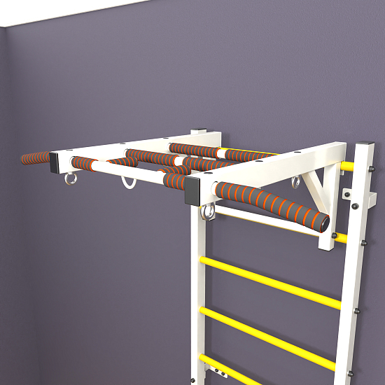 картинка Шведская стенка "LittleSport" Long (белый*желтый) от магазина Лазалка