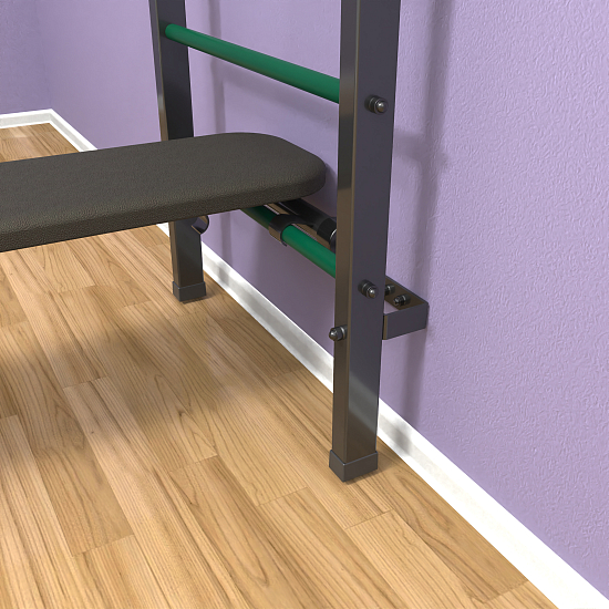 картинка Шведская стенка "LittleSport" Long 3.0 (черный*зеленый) от магазина Лазалка