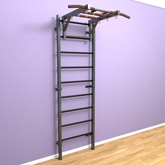 картинка Шведская стенка "LittleSport" Long (черный*черный) от магазина Лазалка