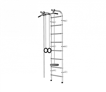 Детский спортивный комплекс ДСК "Пионер-с1у"(пристеночный) белый-серый