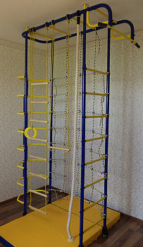 Детский спортивный комплекс ДСК "Пионер-2" 4-х опорный синий-желтый