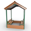 картинка Детская деревянная песочница с крышей "Форест" от магазина Лазалка