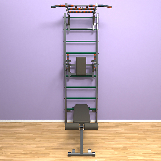 картинка Шведская стенка "LittleSport" Long 3.0 (черный*зеленый) от магазина Лазалка