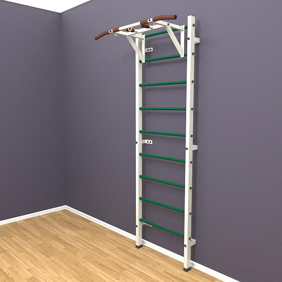 картинка Шведская стенка "LittleSport" Pull-Up (белый*зеленый) от магазина Лазалка