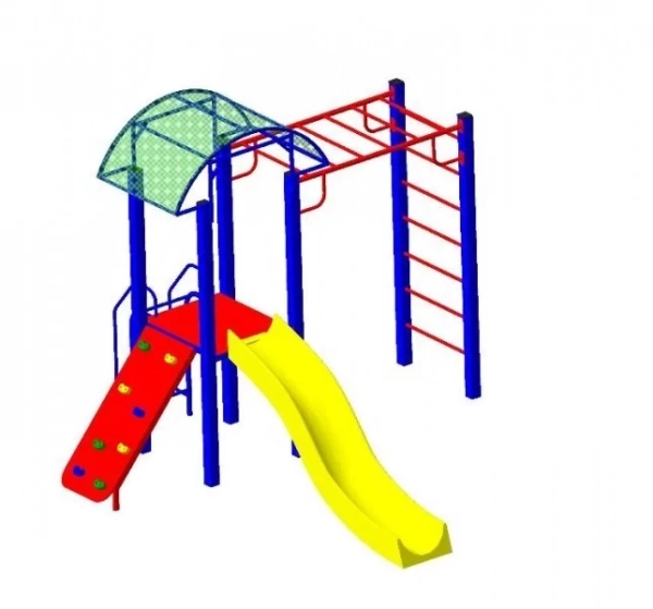 Детский спортивный городок Пионер "Сказка" со скалодромом, рукоходом и горкой