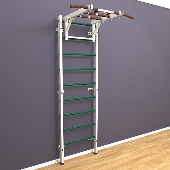 картинка Шведская стенка "LittleSport" Long (белый*зеленый) от магазина Лазалка