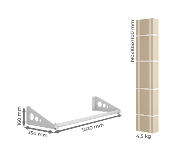 картинка Турник настенный 1000мм от магазина Лазалка