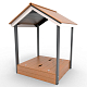 картинка Детская деревянная песочница с крышей "Ультра" от магазина Лазалка
