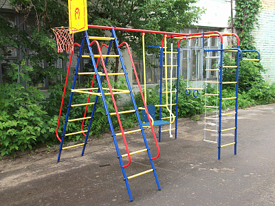 картинка Детский спортивный комплекс для дачи Пионер "Дачный" (ТК2) от магазина БэбиСпорт