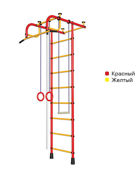 Детский спортивный комплекс ДСК   "Пионер-1" (усиленый) (красный-желтый)