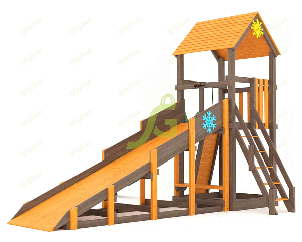 картинка Всесезонная площадка IgraGrad С Tower со скалодромом SF1 от магазина Лазалка