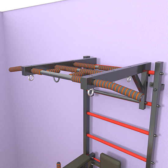 картинка Шведская стенка "LittleSport" Long 3.0 (черный*красный) от магазина Лазалка