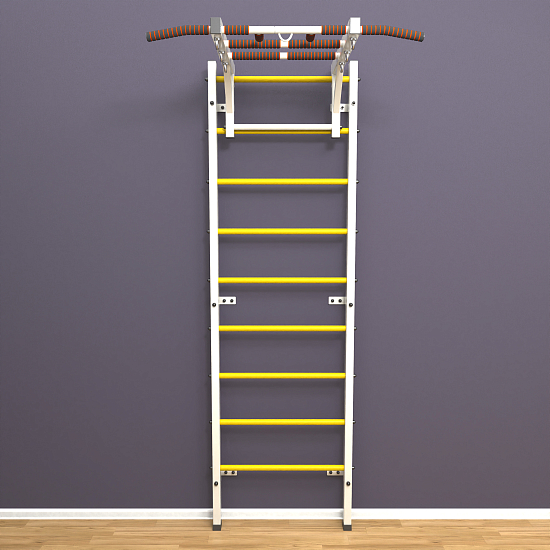 картинка Шведская стенка "LittleSport" Long (белый*желтый) от магазина Лазалка