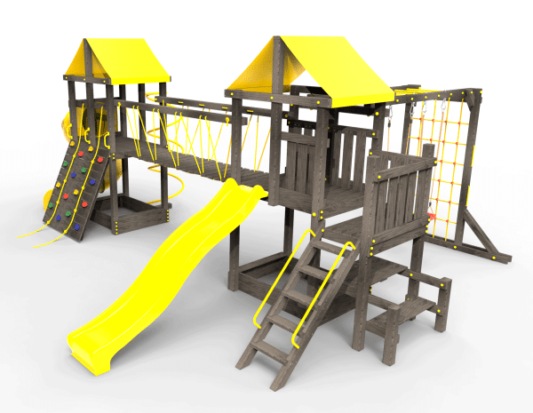 Детская площадка Пикник "Black" Кракен с винтовой трубой