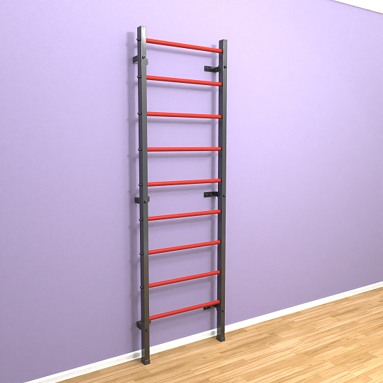 картинка Шведская стенка "LittleSport" (черный*красный) от магазина Лазалка