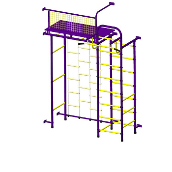 картинка Детский спортивный комплекс ДСК "Пионер 10 лестница" пурпурный-желтый от магазина БэбиСпорт