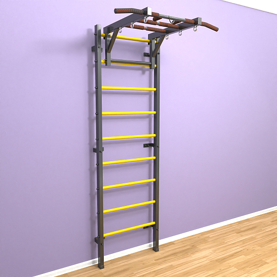 картинка Шведская стенка "LittleSport" Long (черный*желтый) от магазина Лазалка